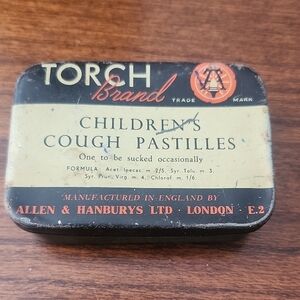 Vintage Torch Brand Children's Cough Pastilles Tin